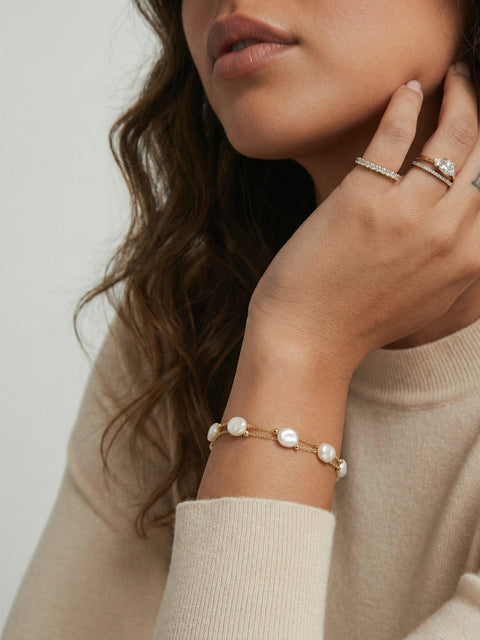 Baroque Pearl Layered Bracelet