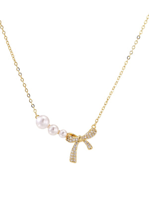Pearl Bow Dreams Necklace