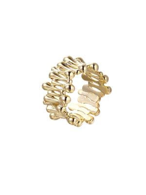 Golden Rope Sculpture Ring