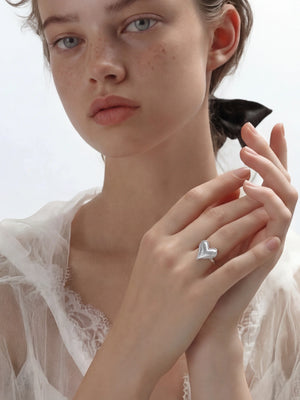 Feathered Heart Ring