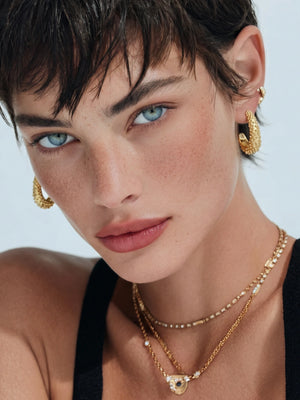 Textured Crescent Hoops