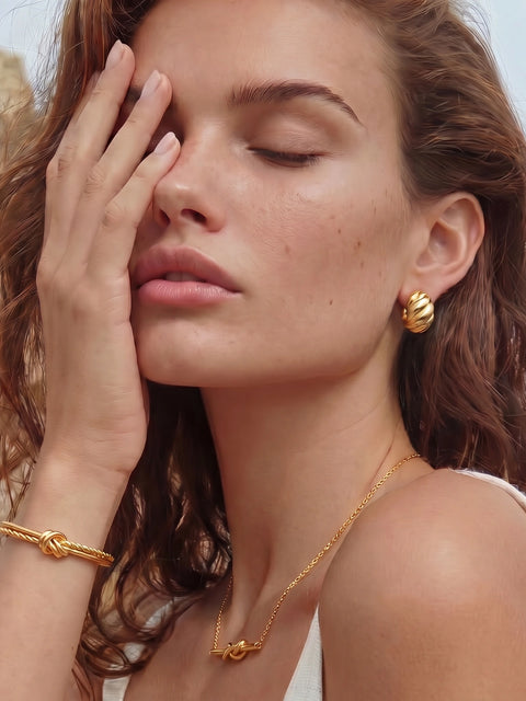 Golden Twist Studs