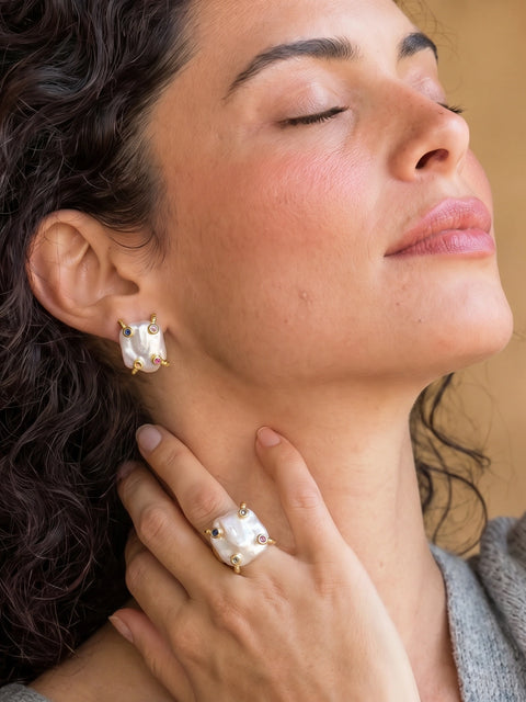 Baroque Pearl Statement Ring