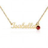 Name Necklace with Birthstone