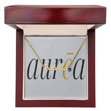 Name Necklace with Birthstone