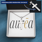 Personalized Cross Necklace with Ball Chain