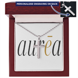 Personalized Cross Necklace with Ball Chain
