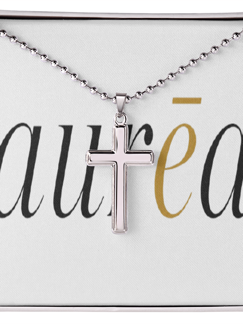 Artisan Cross Necklace with Ball Chain