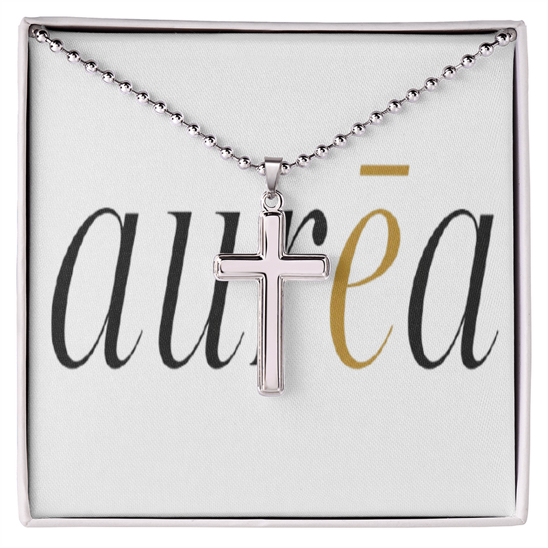 Artisan Cross Necklace with Ball Chain