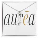 Vertical Name Necklace W/MC