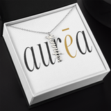Vertical Name Necklace W/MC