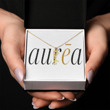 Vertical Name Necklace W/MC