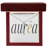 Vertical Name Necklace W/MC