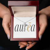 Vertical Name Necklace W/MC
