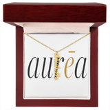 Vertical Name Necklace W/MC