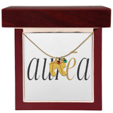 Engraved Baby Feet Necklace with Birthstone