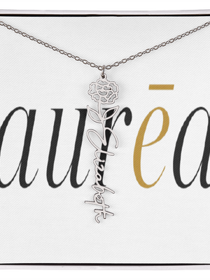 Flower Name Necklace