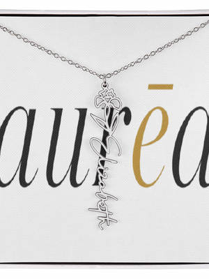 Flower Name Necklace