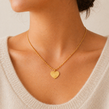 engraved-fingerprint-heart-necklace-with-beaded-chain - model