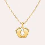 Baby Feet Pendant - Gold