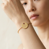 personalized-engraved-disc-bracelet-with-birthstone - model