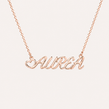 heart-name-necklace - Rose Gold