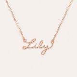Dainty Script Name Necklace - Rose Gold