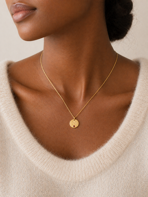 initial-birthstone-necklace - model