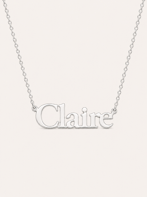 Classic Name Necklace - Sterling Silver