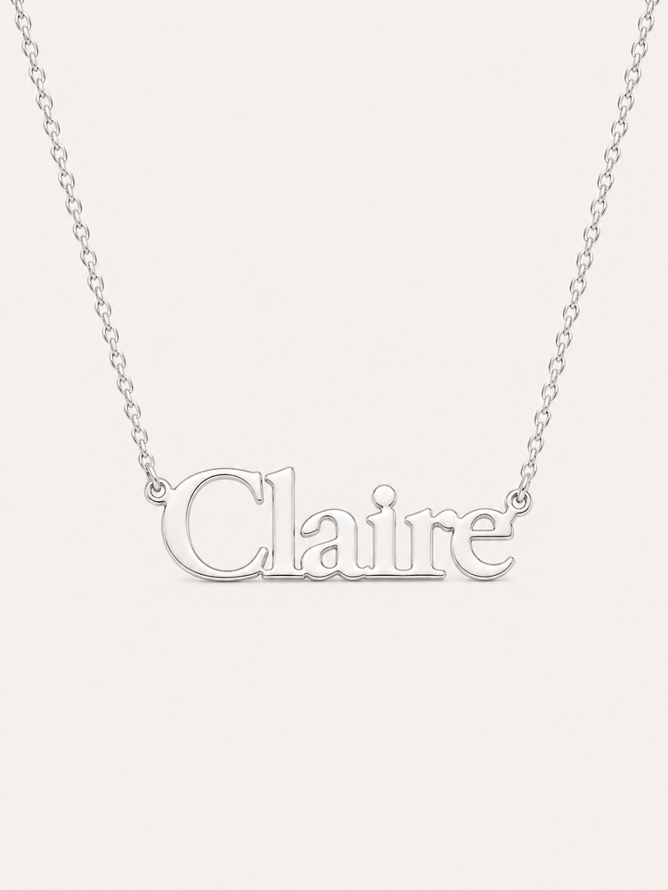 Classic Name Necklace - Sterling Silver