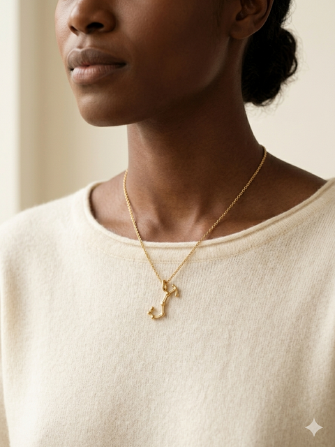 star-constellation-necklace - model