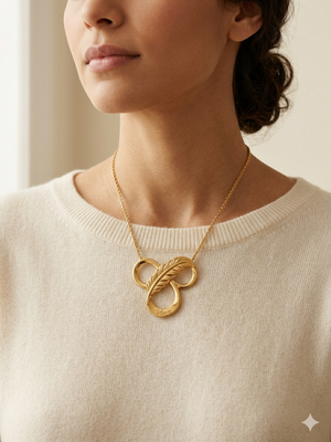 Infinity Feather Name Necklace