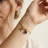 personalized-heart-birthstone-initial-charm-bracelet - model