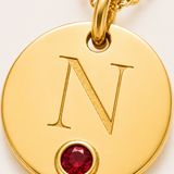 initial-birthstone-necklace - detail