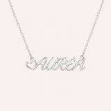 Heart Name Necklace - Silver