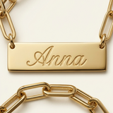 paperclip-necklace-with-nameplate - detail