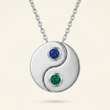 Yin and Yang Couple Necklace - Sterling Silver