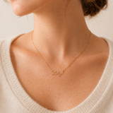 dainty-script-name-necklace - model